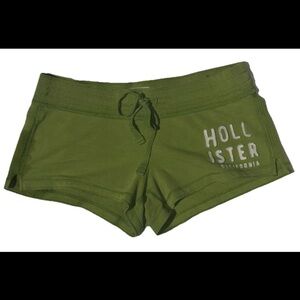 Hollister Y2K VTG Micro Mini Ultra Low Rise Spell Out Logo Booty Shorts Lime Med